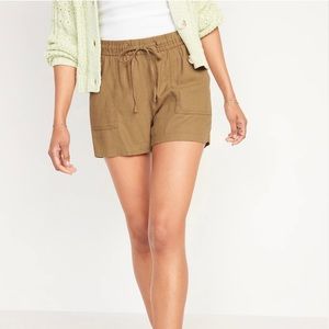 Old Navy Safari Utility Short Creme Caramel Brown